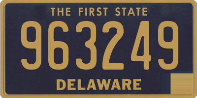 DE license plate 963249