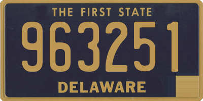 DE license plate 963251