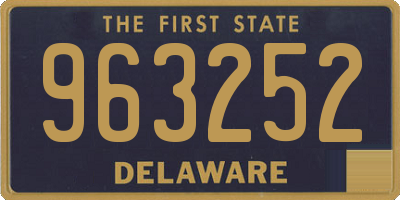 DE license plate 963252