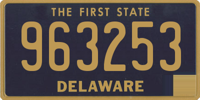 DE license plate 963253