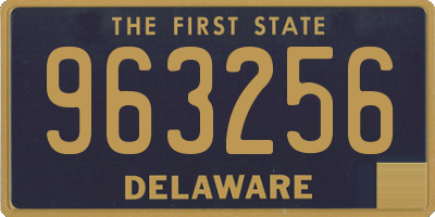 DE license plate 963256