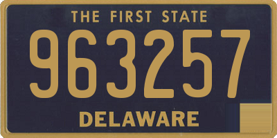 DE license plate 963257