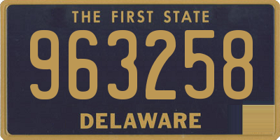 DE license plate 963258