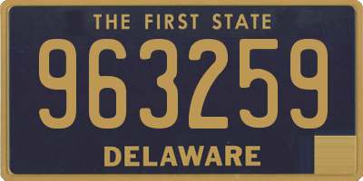 DE license plate 963259