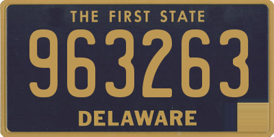 DE license plate 963263