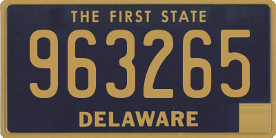 DE license plate 963265