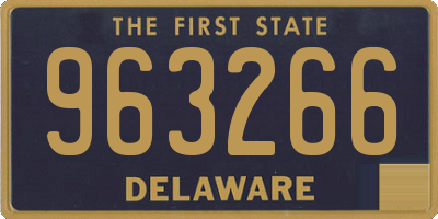 DE license plate 963266