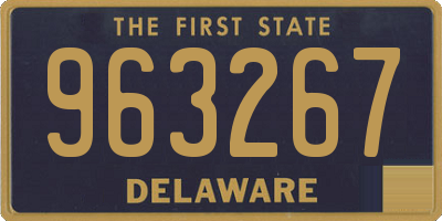 DE license plate 963267