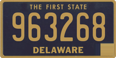 DE license plate 963268