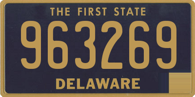 DE license plate 963269