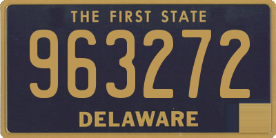 DE license plate 963272