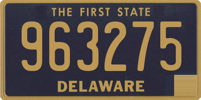 DE license plate 963275