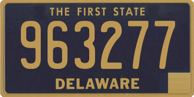 DE license plate 963277