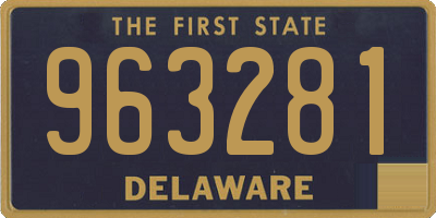 DE license plate 963281