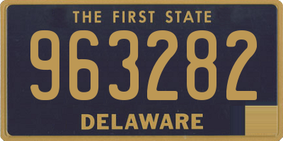 DE license plate 963282