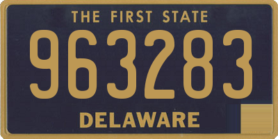 DE license plate 963283