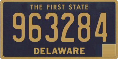 DE license plate 963284