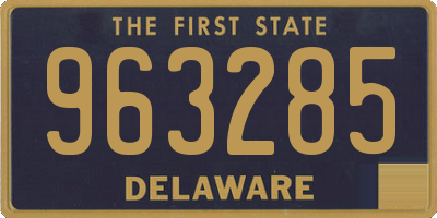 DE license plate 963285