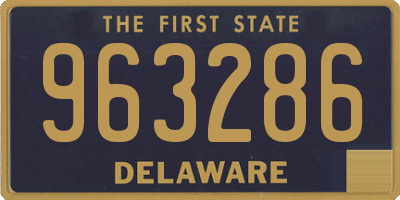 DE license plate 963286