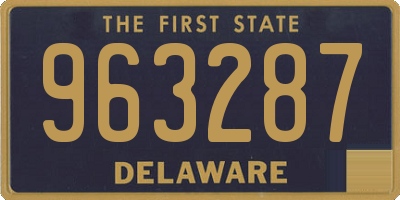 DE license plate 963287