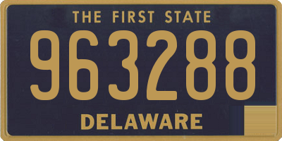 DE license plate 963288