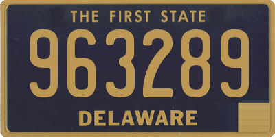 DE license plate 963289