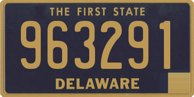 DE license plate 963291