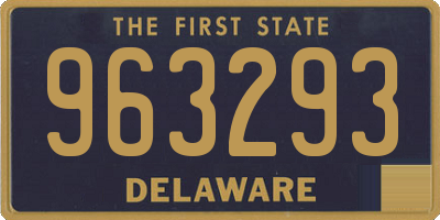 DE license plate 963293