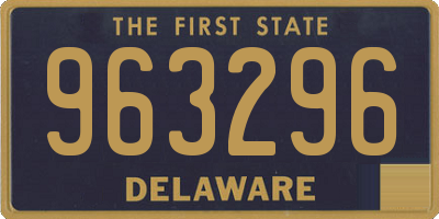 DE license plate 963296