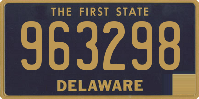 DE license plate 963298