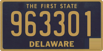 DE license plate 963301