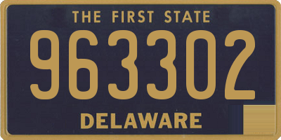 DE license plate 963302