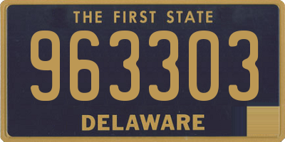 DE license plate 963303