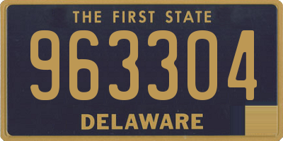 DE license plate 963304