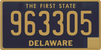 DE license plate 963305