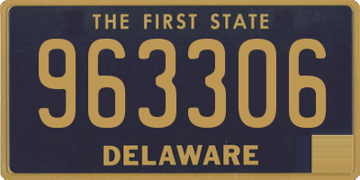 DE license plate 963306