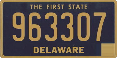 DE license plate 963307