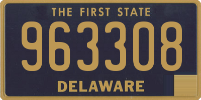 DE license plate 963308