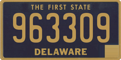 DE license plate 963309