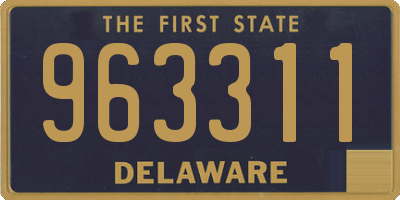 DE license plate 963311