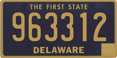 DE license plate 963312