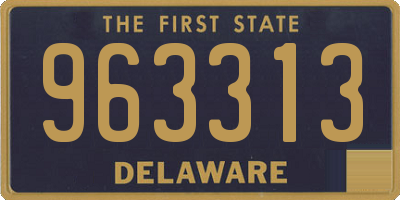 DE license plate 963313