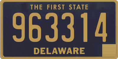 DE license plate 963314