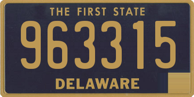 DE license plate 963315