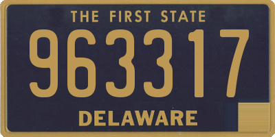 DE license plate 963317