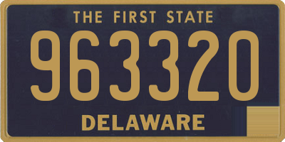 DE license plate 963320