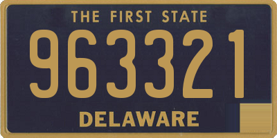 DE license plate 963321