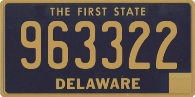 DE license plate 963322