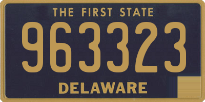 DE license plate 963323