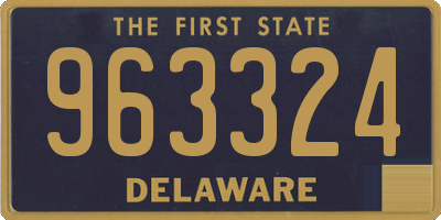 DE license plate 963324